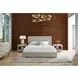 Modern Beige Performance Fabric Upholstered King Decker Panel Bed