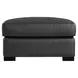 Germain Charcoal Leather Upholstered Rectangular Ottoman