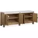 Foxrun Hollow Sierra Brown and White 70" Marble Top TV Stand