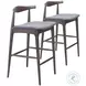 Tuzka Gray Bar Stool Set Of 2