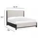 Plum Creek Ravenwood Black and Elite Dove King Upholstered Panel Bed