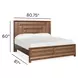 Callisto Bourbon Brown King Panel Bed