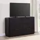 Henry Espresso 6 Drawer Dresser and Rectangular Mirror