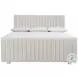 Silhouette Cream Queen Upholstered Panel Bed