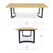 Bent Natural and Black 99" Rectangular Dining Table