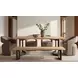 Bent Natural and Black Small Dining Bench