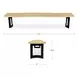Bent Natural and Black Small Dining Bench