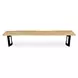 Bent Natural and Black Small Dining Bench