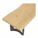 Bent Natural and Black Small Dining Bench