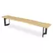 Bent Natural and Black Small Dining Bench