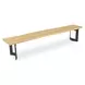 Bent Natural and Black Small Dining Bench