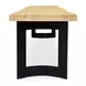 Bent Natural and Black Small Dining Bench