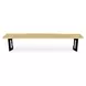 Bent Natural and Black Small Dining Bench