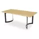 Bent Natural and Black 78" Rectangular Dining Table