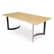 Bent Natural and Black 78" Rectangular Dining Table