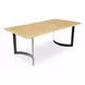 Bent Natural and Black 78" Rectangular Dining Table