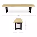 Bent Natural and Black Extra Small Dining Bench