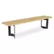 Bent Natural and Black Extra Small Dining Bench