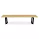 Bent Natural and Black Extra Small Dining Bench