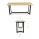Bent Natural and Black 80" Rectangular Counter Height Table
