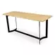 Bent Natural and Black 80" Rectangular Counter Height Table