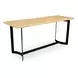 Bent Natural and Black 80" Rectangular Counter Height Table