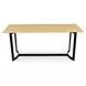 Bent Natural and Black 80" Rectangular Counter Height Table