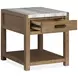 Plum Creek Sierra Brown Rectangular Marble Top End Table