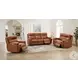 Varden Nutmeg Top Grain Leather Zero Gravity Power Reclining Sofa with Power Headrest
