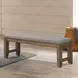 Harrisburg Gray Upholstered Dining Bench