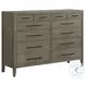 Armes Grey 12 Drawer Dresser
