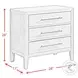Armes Black 3 Drawer Nightstand