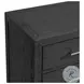 Armes Black 3 Drawer Nightstand