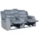 Willow Gray 75" Console Loveseat with Dual Recliner