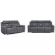 Maveric Bette Lapis 91" Zero Gravity Triple Power Reclining Sofa with Drop Down Table and USB Charging