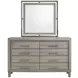 Lennox Gray Square Dresser Mirror