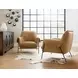 Ambroise Brown Leather Upholstered Club Chair
