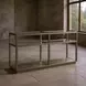Glaze Quartz Rectangular Glass Top Console Table