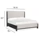 Foxrun Hollow Ravenwood Black and Elite Dove California King Upholstered Panel Bed