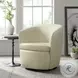 Zenith Cream Swivel Accent Chair