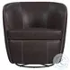 Zenith Brown Swivel Accent Chair