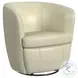 Zenith Cream Swivel Accent Chair