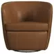 Zenith Tan Upholstered Swivel Chair