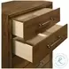 Ballard Walnut Brown 5 Drawer Chest