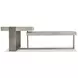 Tempo Larza and Satin Nickel Rectangular Cocktail Table