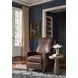 Rylea Soft Brown Valencia Arroz Leather Manual Push Back Recliner