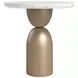 Verge Bronze Metallic and White Marble Top Occassional Table Set