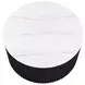 Colvin Black and White Round Marble Top Coffee Table with Casters