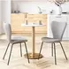 Alto White And Gold Bistro Table