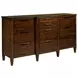Amaretto Grove Amaretto 10 Drawer Bristow Dresser with Rectangular Mirror